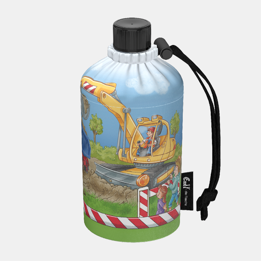 Trinkflasche Kinder Motiv Bagger 0,3l