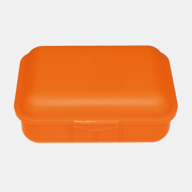 Bio-Brotbox mit Trennsteg Farbe Orange