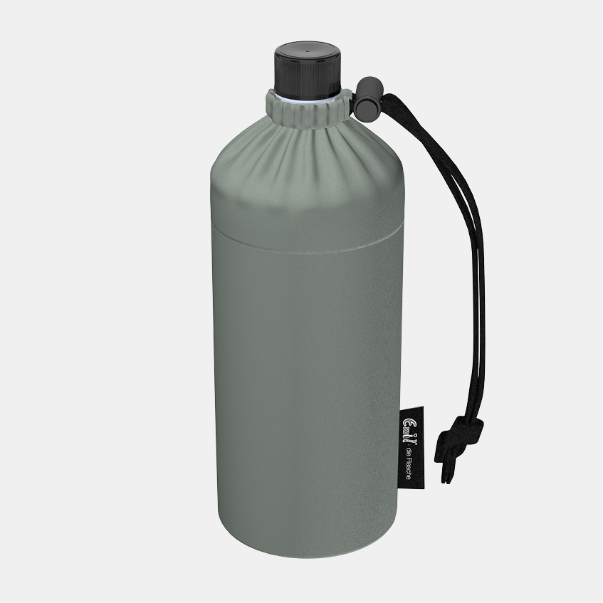 Emil Glas Trinkflasche grau