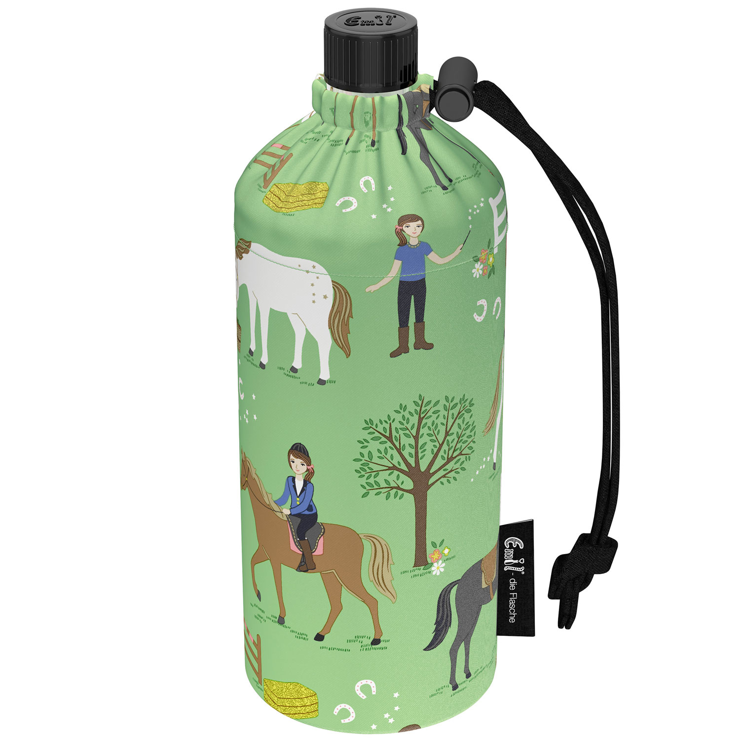 Trinkflasche Kinder Motiv Pferdehof 0,4l