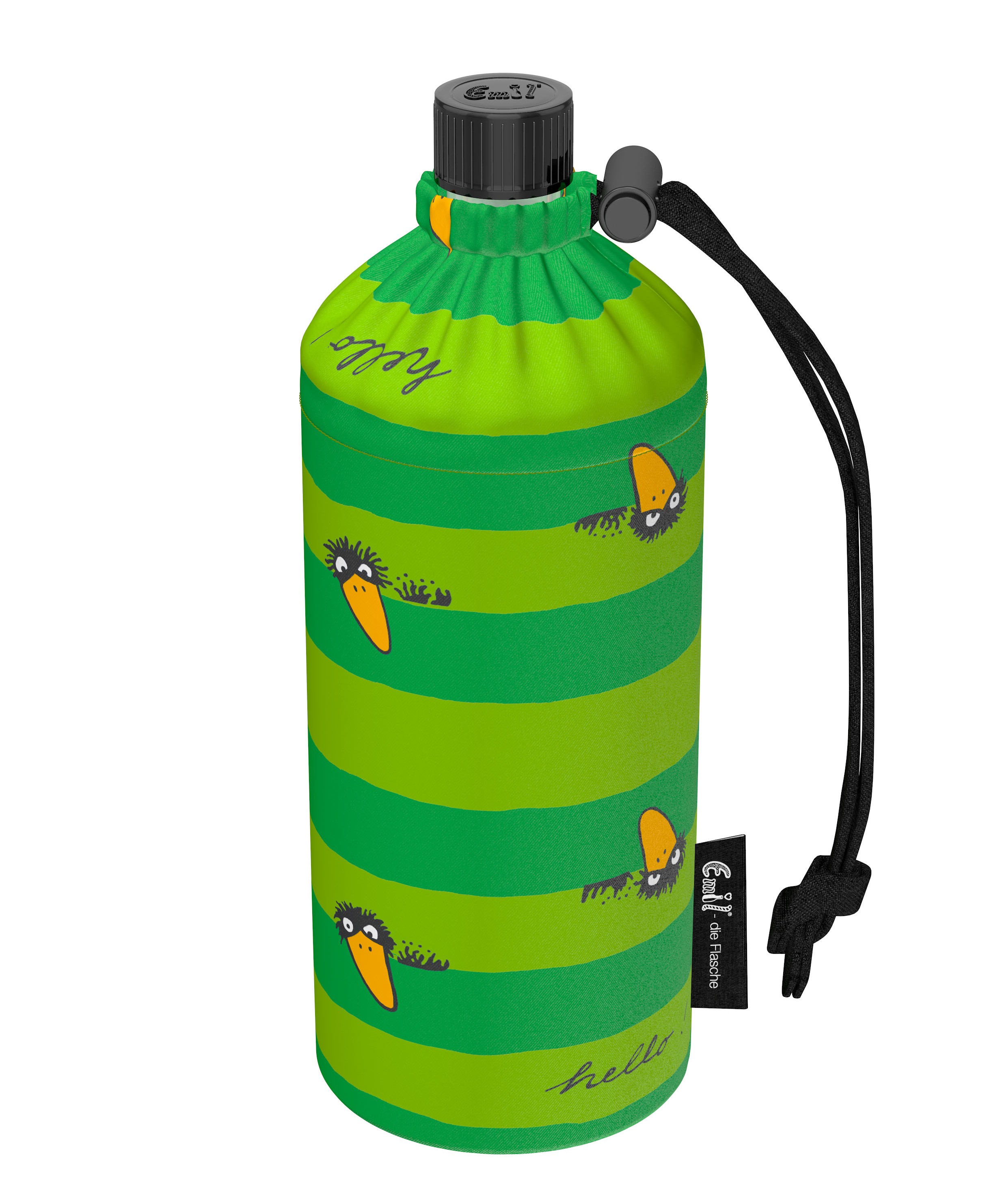 Trinkflasche Kinder Motiv Rabe grün 0,4l