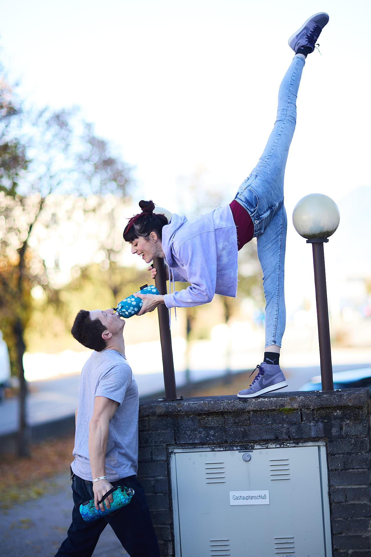 Pärchen mit Emil Trinkflasche