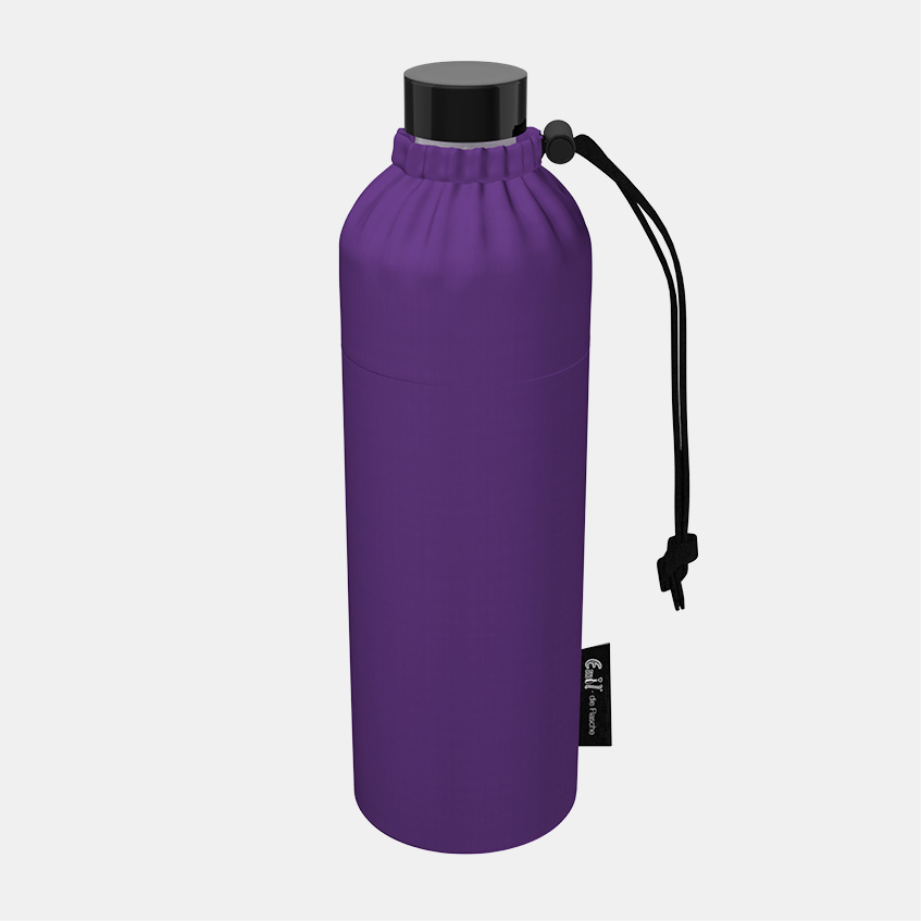 Glas Trinkflasche violett