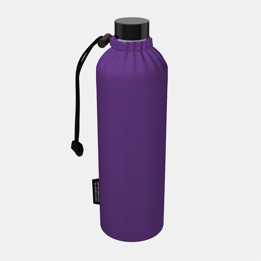 Glas Trinkflasche violett