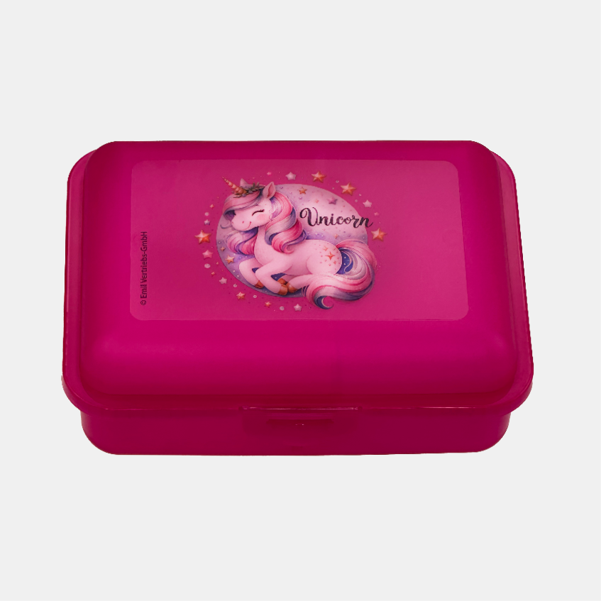 Brotbox mit Trennfach Motiv Unicorn