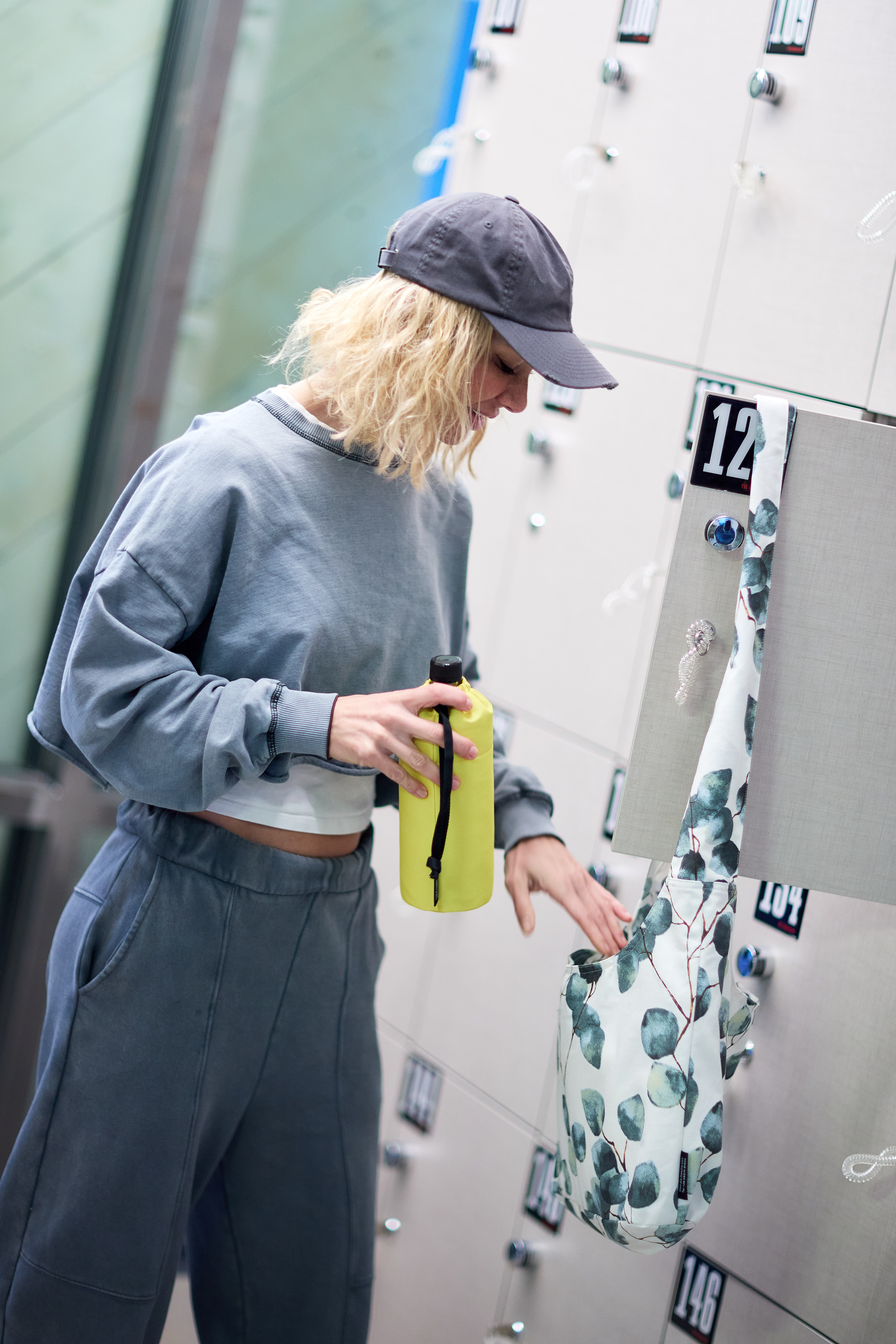 rau beim Sport mit Baumwolle Shopper