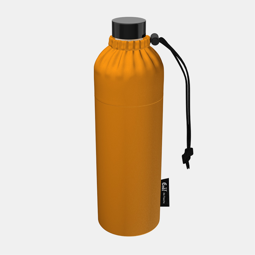 Glas Trinkflasche orange