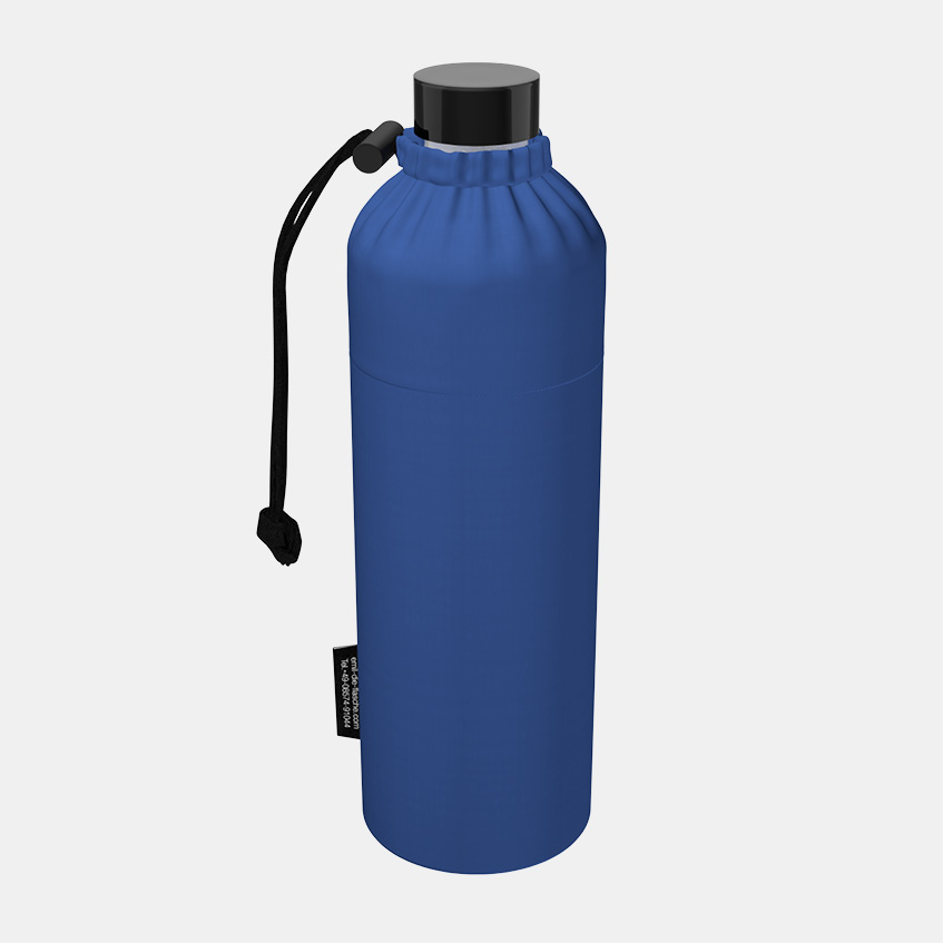 Glas Trinkflasche blue