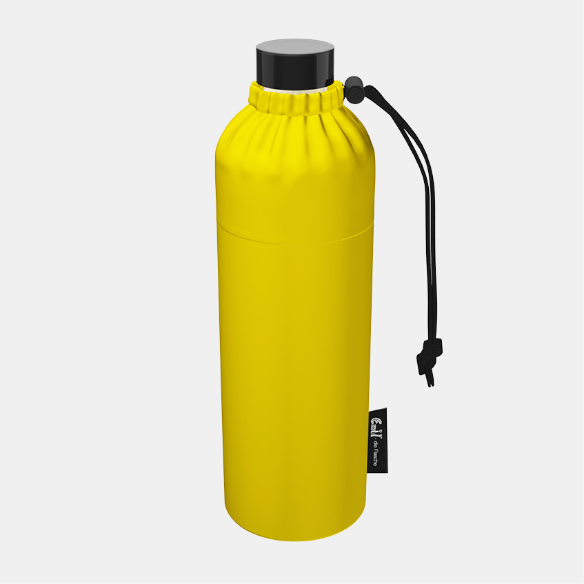 Glas Trinkflasche yellow