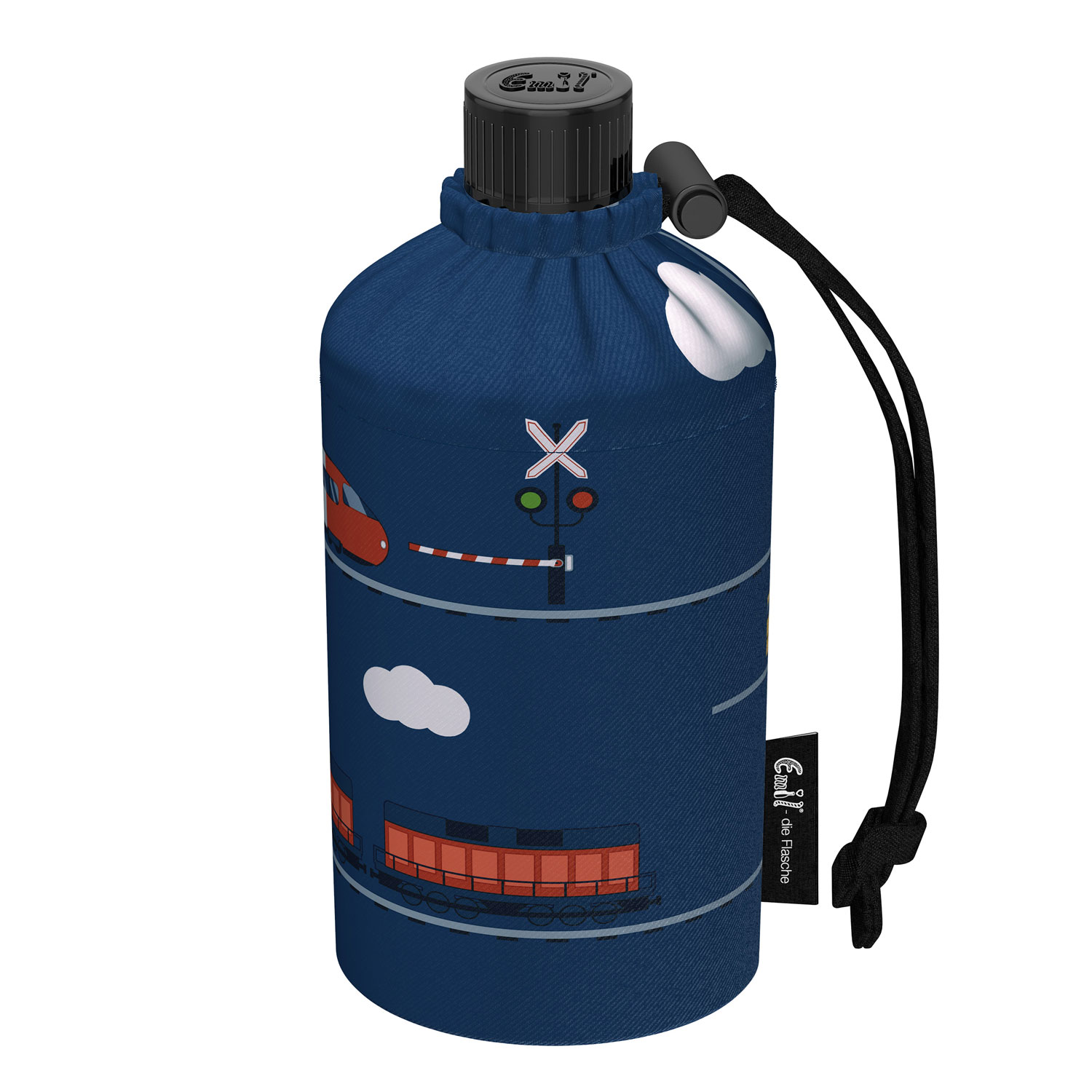 Trinkflasche Kinder Motiv Züge 0,3l