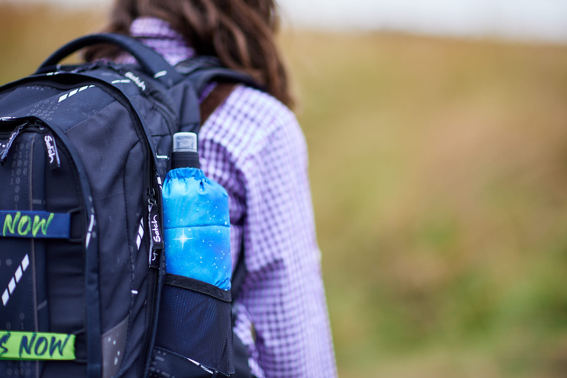 Emil Trinkflasche im Schulpack
