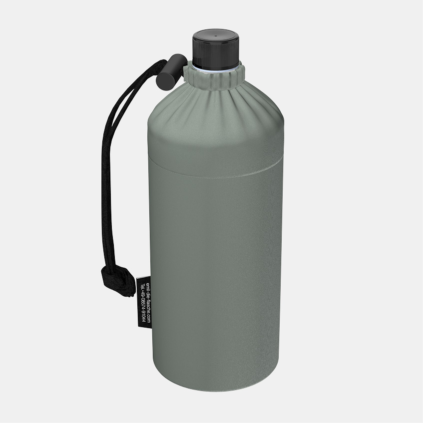 Emil Glas Trinkflasche grau