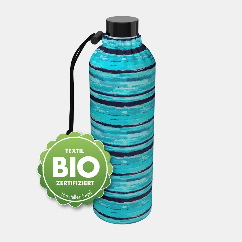 Glas Trinkflasche Aquamarin