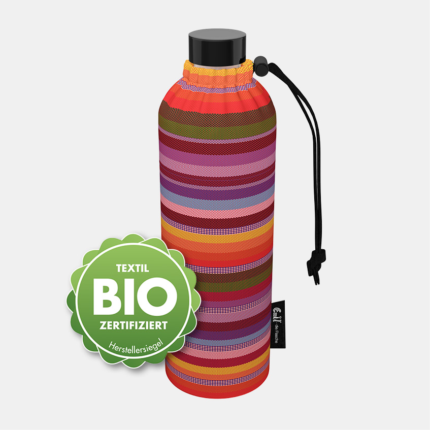 Trinkflasche Bio streifen