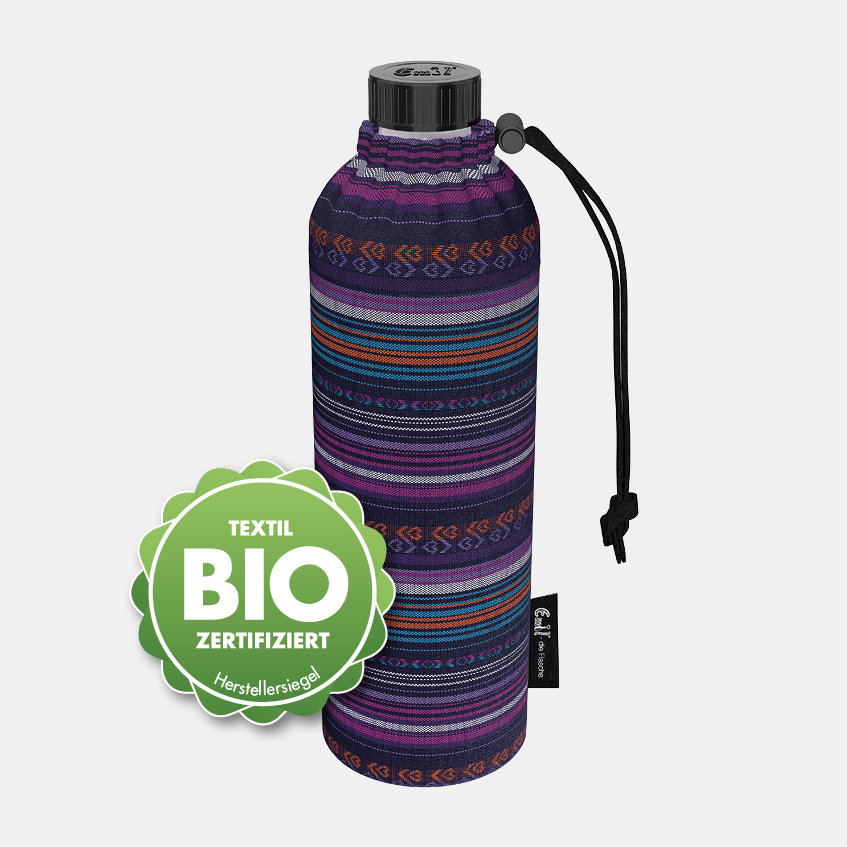 Bio Glastrinkflasche Viola
