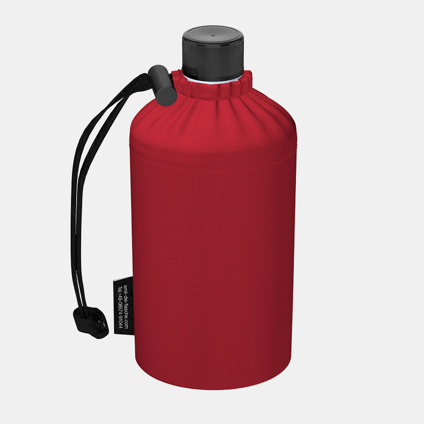 Glas Trinkflasche rot