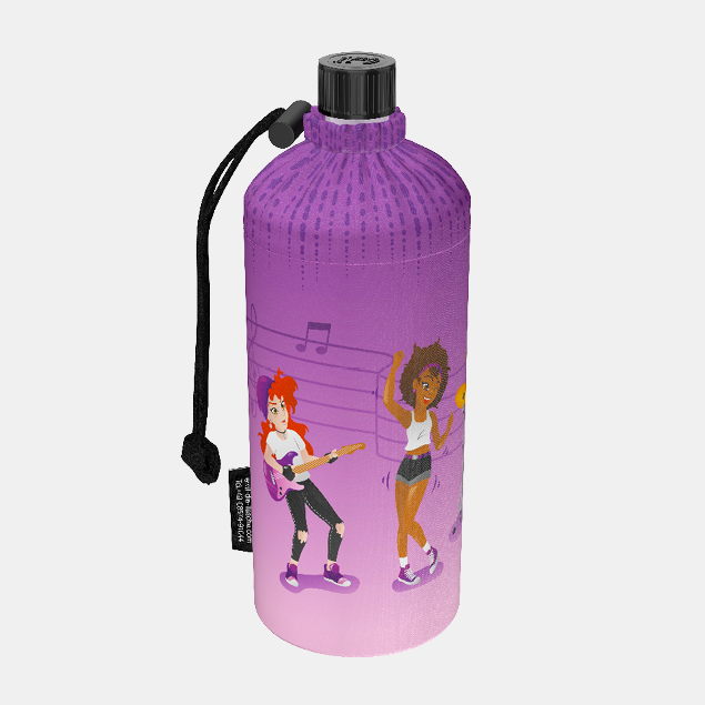 Glastrinkflasche Popstars