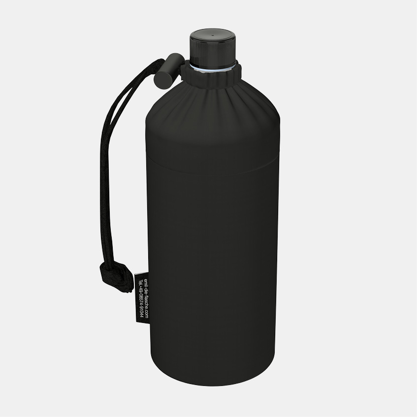 Emil Glas Trinkflasche schwarz