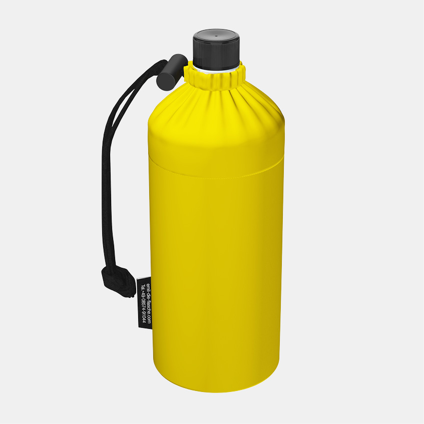 Emil Glas Trinkflasche gelb