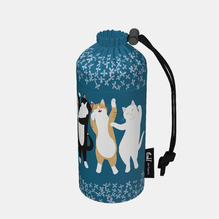 Flaschenbeutel Motiv Katzen 0,4l