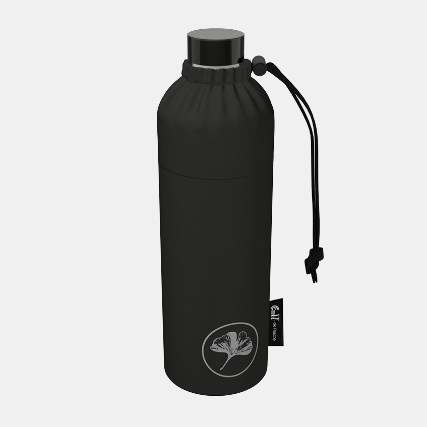Glas Trinkflasche Ginkgo