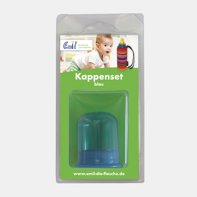 Kappen Set für Emil Babyflasche blau