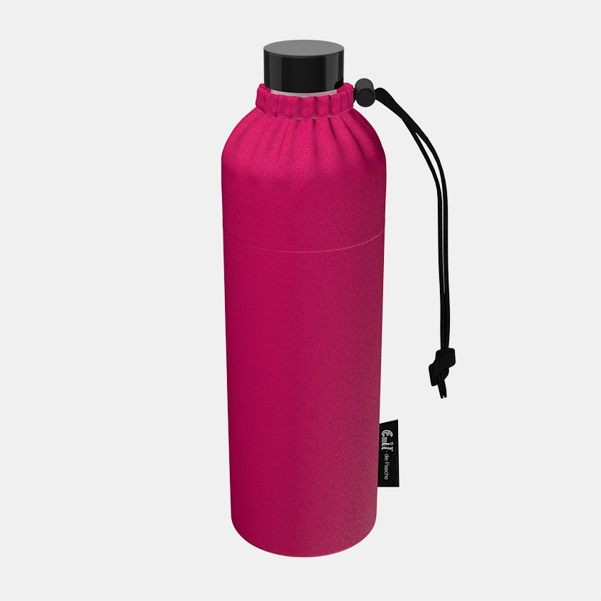 Glas Trinkflasche pink