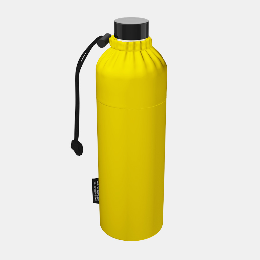 Glas Trinkflasche gelb