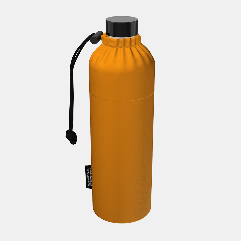 Glas Trinkflasche orange
