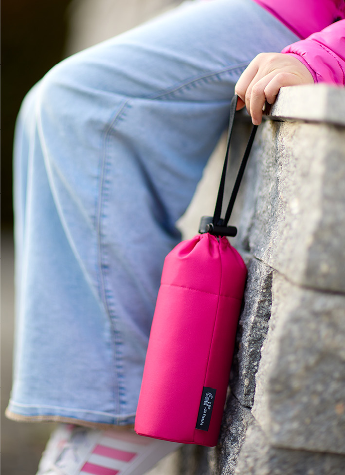 Trinkflasche Glas in Farbe pink