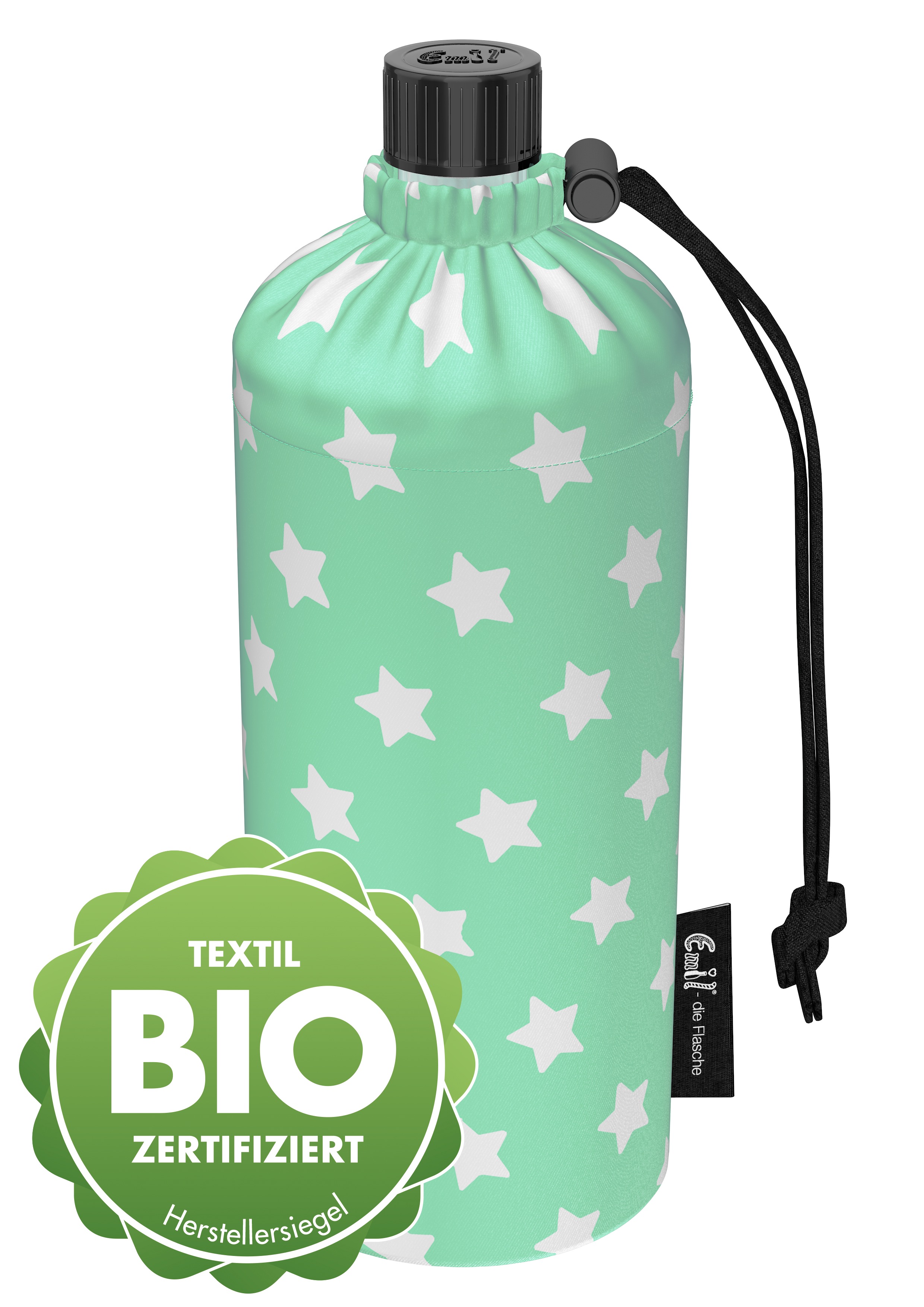 Trinkflasche Motiv BIO-Sterne Mint 0.6L