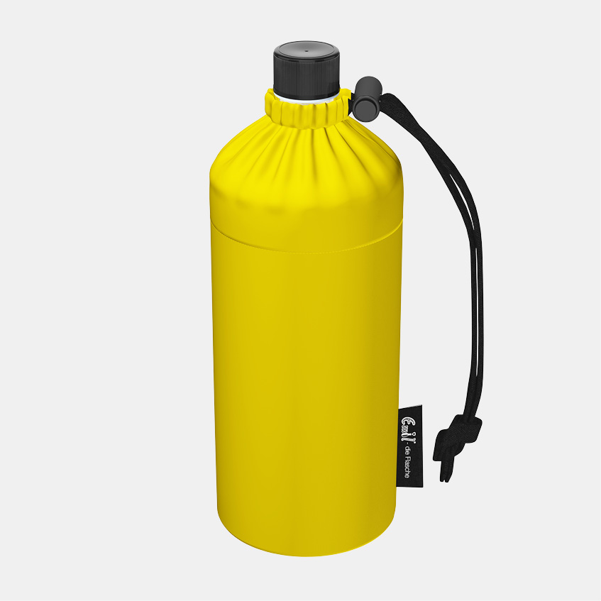 Emil Glas Trinkflasche gelb