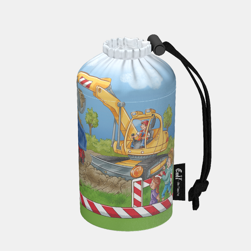 Flaschenbeutel Motiv Bagger 0,3l