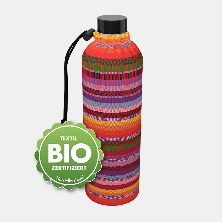 Trinkflasche Bio streifen