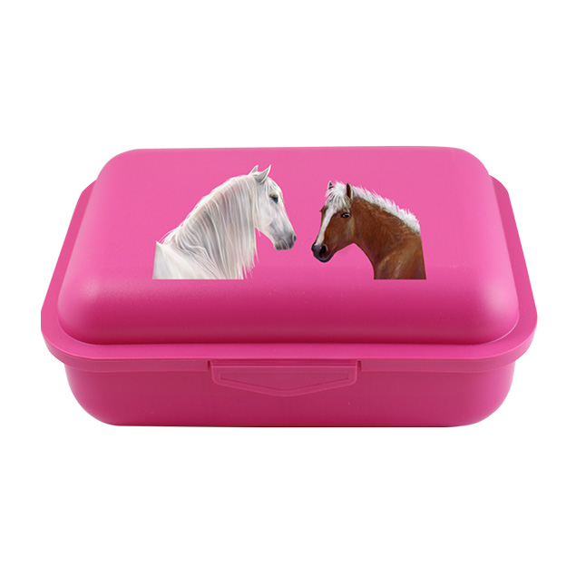 Brotbox mit Trennsteg Motiv Pink Horse